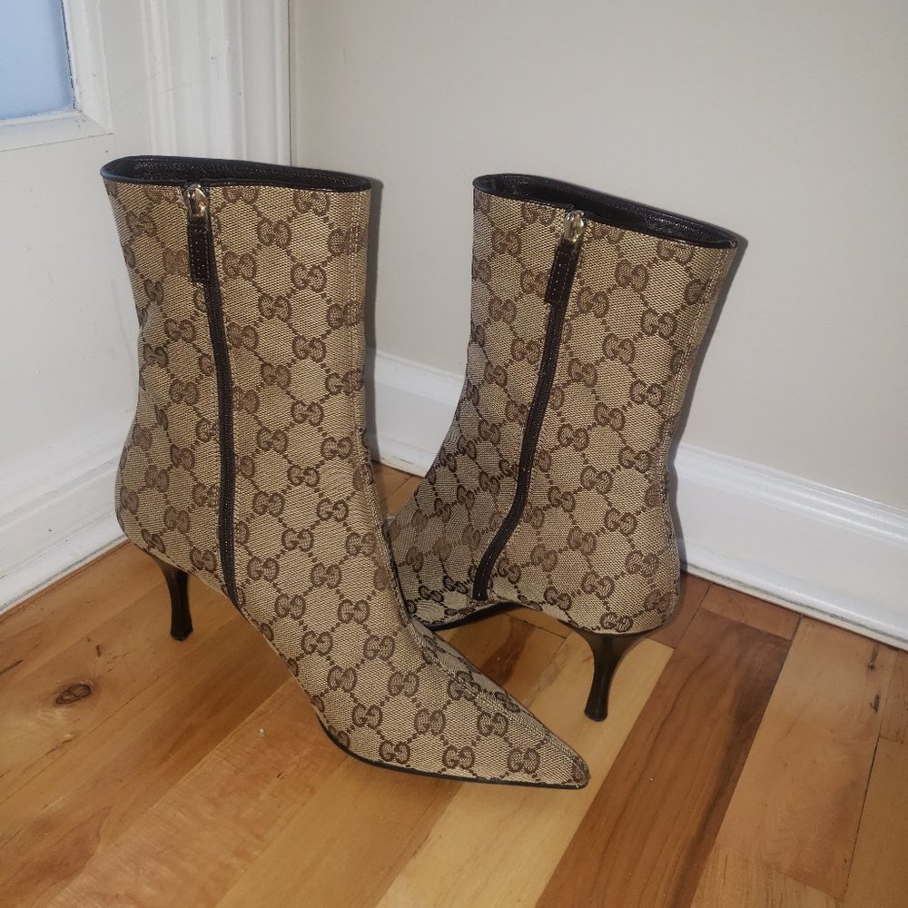 Gucci GG KNIT ANKLE BOOTS